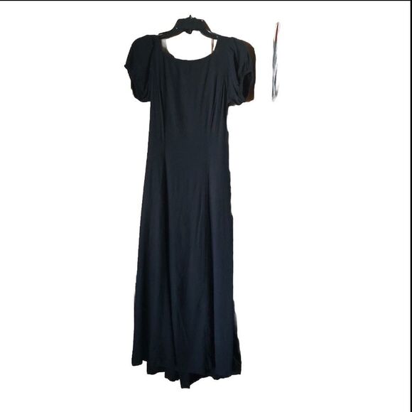 Free People Free-est Puff Sleeve Open Tie Back Jackie MIDI Dress - S - Picture 1 of 16